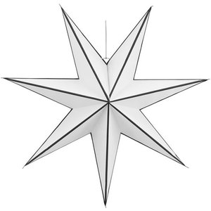 KERST STER WIT MET GRIJS