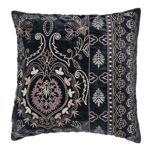 BLOOMINGVILLE KUSSEN  DONKERGRIJS BLAUW VELVET