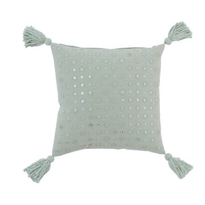 BLAUW GROEN KUSSEN MET SPIEGELTJES