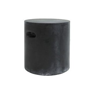 Pomax Zwarte bijzettafel betonlook Fibre