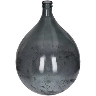 Glazen vaas groot grijs blauw
