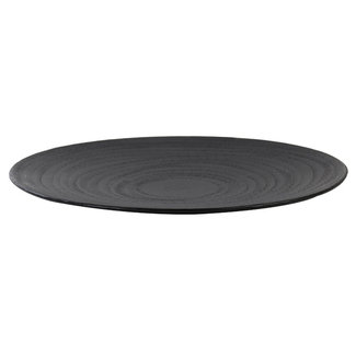 Light & Living Mat zwart ronde schaal met patroon 47 cm