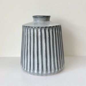 GROTE VAAS BLAUW GRIJS STREEP