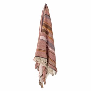 WOONPLAID ROZE NATUREL TOSCANA