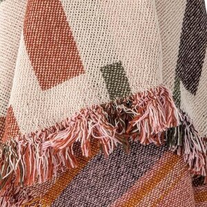 WOONPLAID ROZE NATUREL TOSCANA