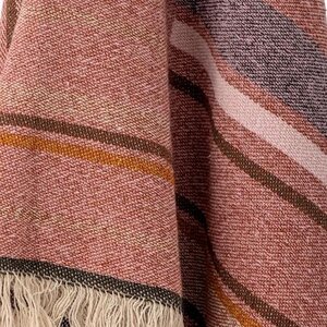 WOONPLAID ROZE NATUREL TOSCANA