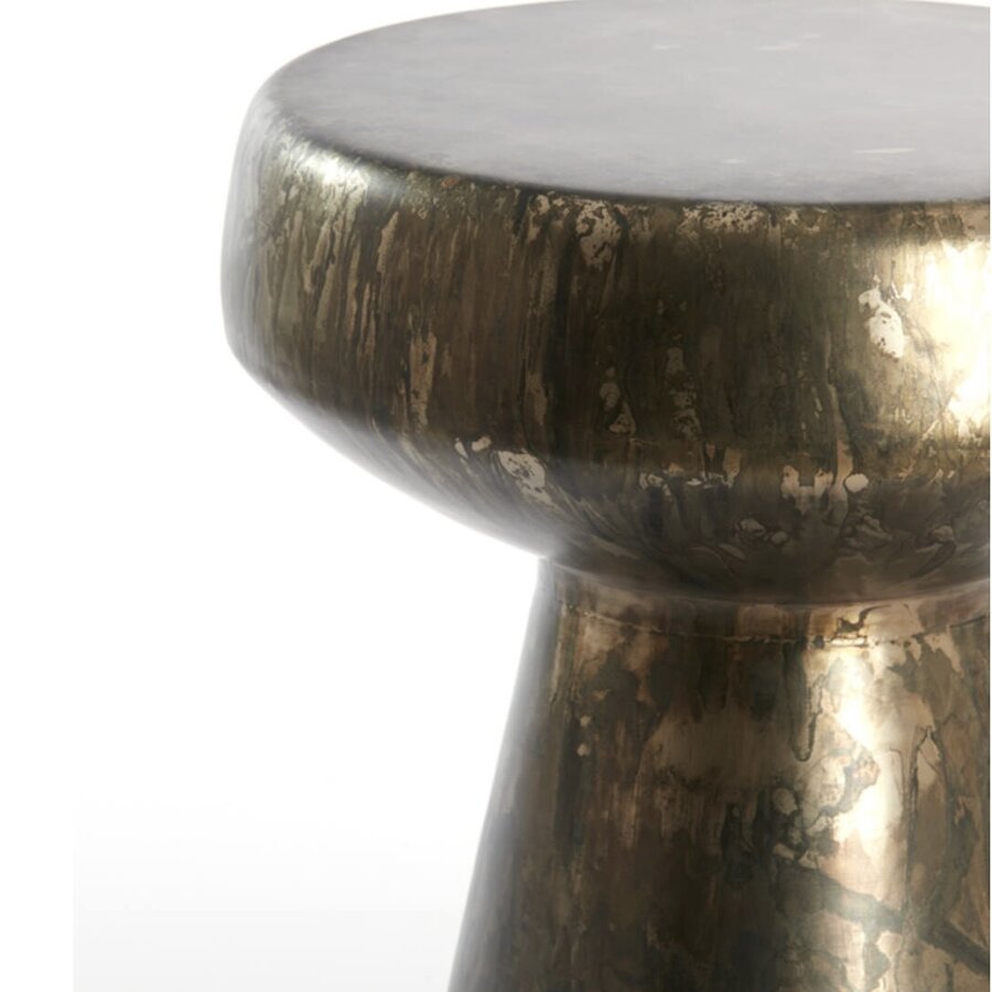 RONDE BIJZETTAFEL DAKWA ANTIEK NIKKEL