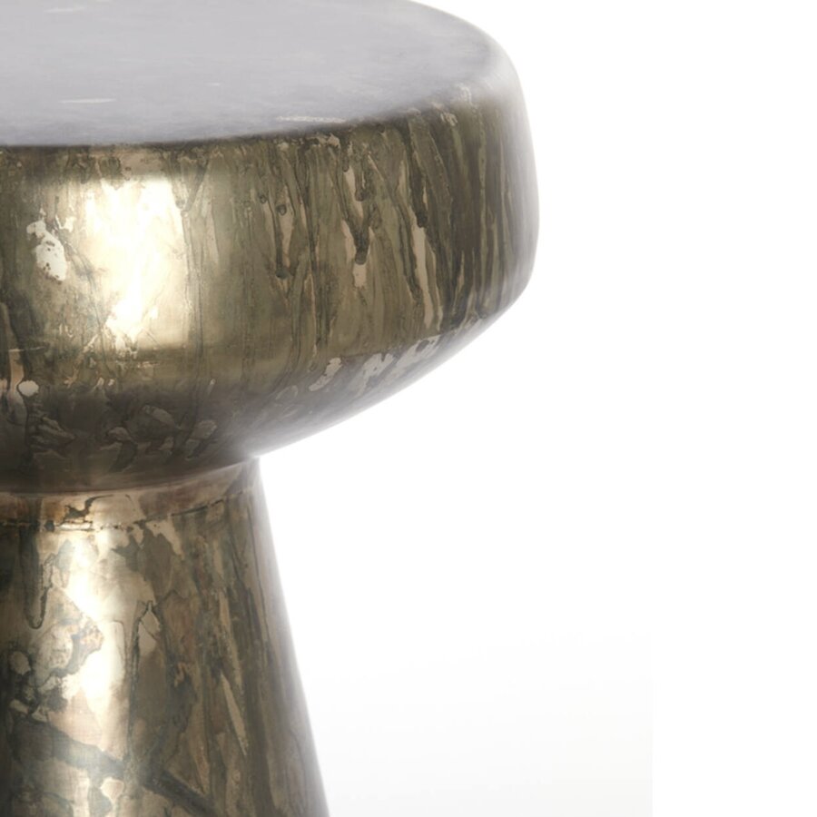 RONDE BIJZETTAFEL DAKWA ANTIEK NIKKEL