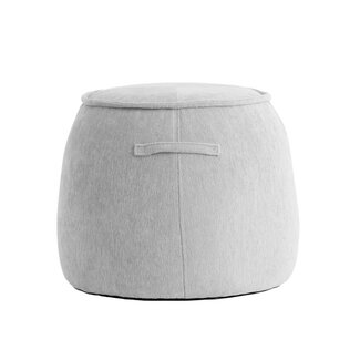 Light & Living Ronde poef zandkleur met grepen