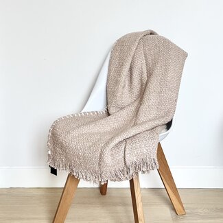 Woonplaid zandkleur
