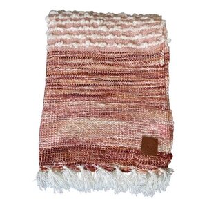 GEBREID PLAID ROZE WIT