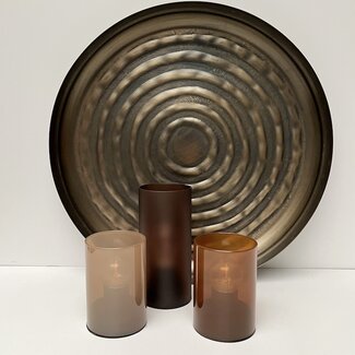 Light & Living Glazen windlichten VAZOLA set van 3
