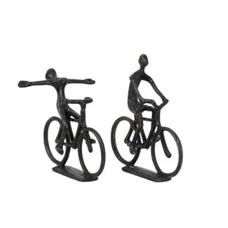 Light & Living Zwart beeldje fietsers