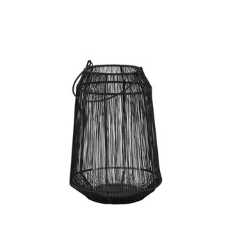 Light & Living Windlicht zwart metaal