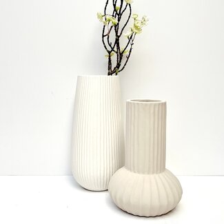 Light & Living Witte vaas met beige vaas
