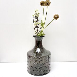 Mrs Bloom Glazen vaas grijs blauw Grenoble