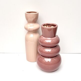 Roze rode vazen set by BRIC. no 2