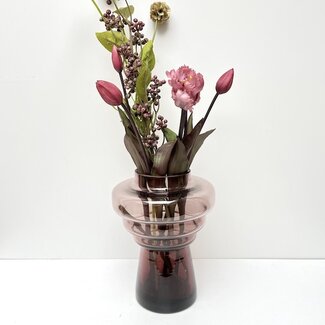 Bloemenvaas oud roze