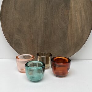 GLAZEN WINDLICHTJES MULTI