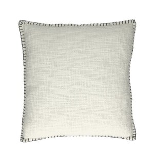 WIT KUSSEN MET ZWARTE STIKSELS