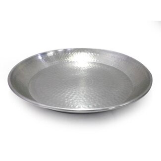 Rond Dienblad groot zilverkleurig