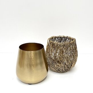 Light & Living Goud windlicht (set van 2)