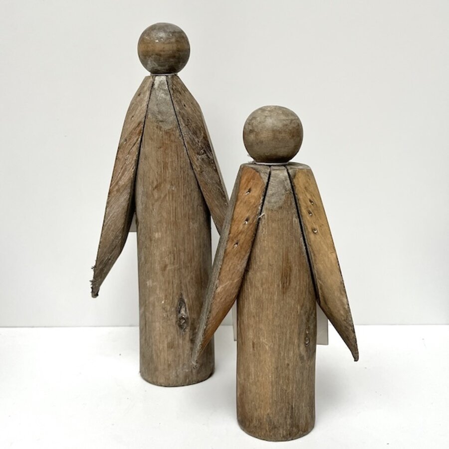 HOUTEN KERST ENGEL KERSTDECORATIE