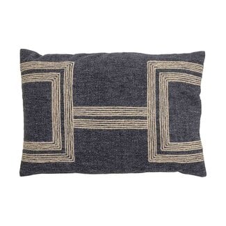 Bloomingville Bloomingville kussen Aniol blauw naturel