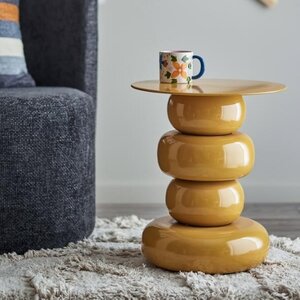 RONDE BIJZETTAFEL OLONNE GEEL