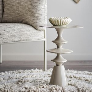 RONDE METALEN BIJZETTAFEL SAMIO NATUREL