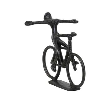Light & Living Zwart beeldje fietser