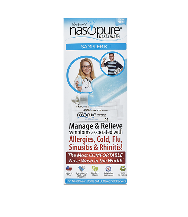 Nasopure® nasal douche with nasal rinse salt