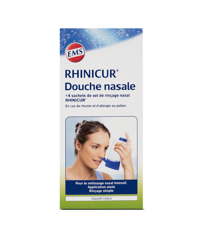 Rhinicur neusdouche met Dos Medical nasaal spoelzout