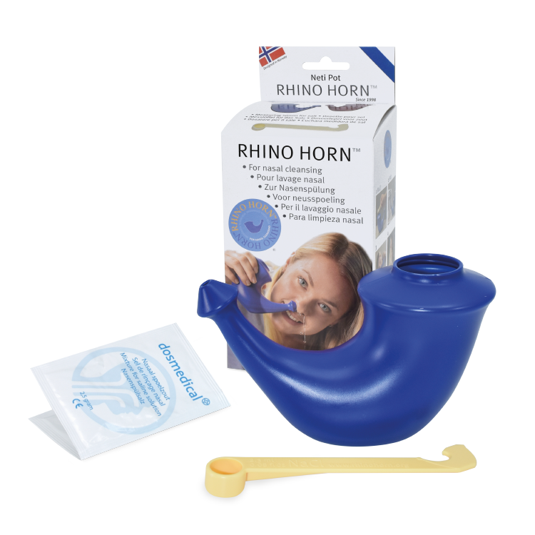 Rhino Horn + 20 sachets spoelzout - KNO-winkel.nl