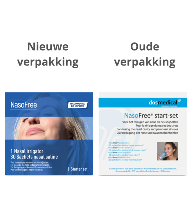 NasoFree Neusdouche Startset met nasaal spoelzout