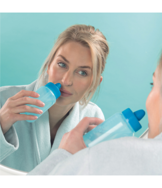 NasoFree Nasal Shower Starter Set with nasal rinse salt