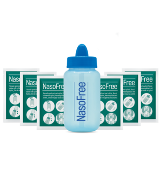 NasoFree Nasal douche starter set with xylitol rinse salt
