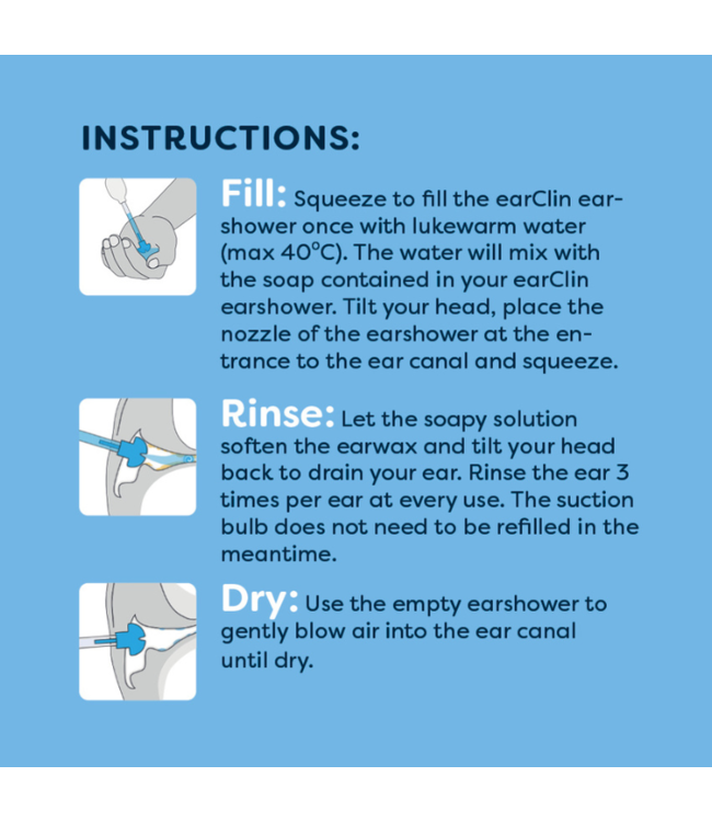 Earclin Ear shower - Ear wax removal syringe