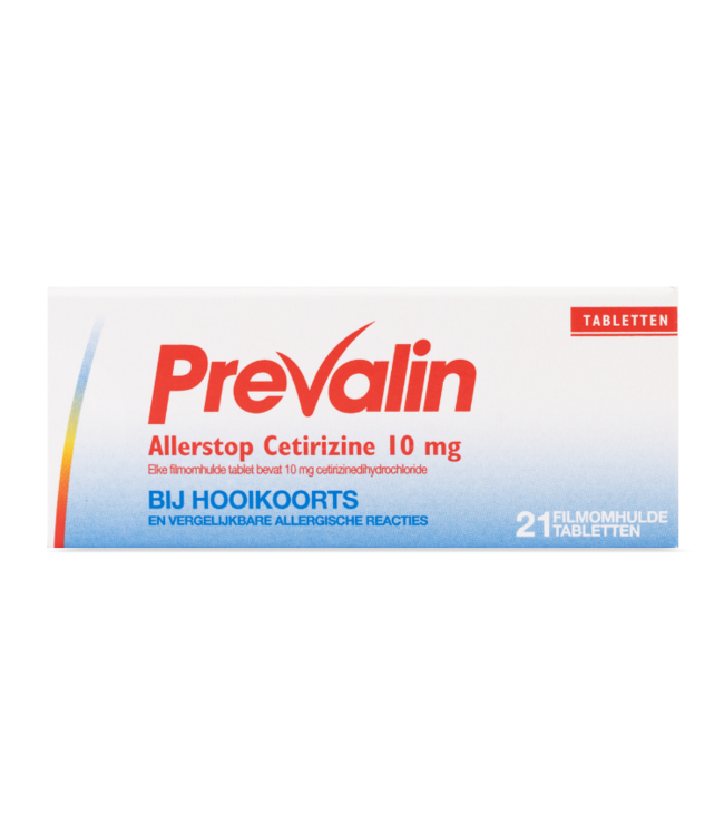 Prevalin Allerstop cetirizine 10 mg, filmomhulde tabletten