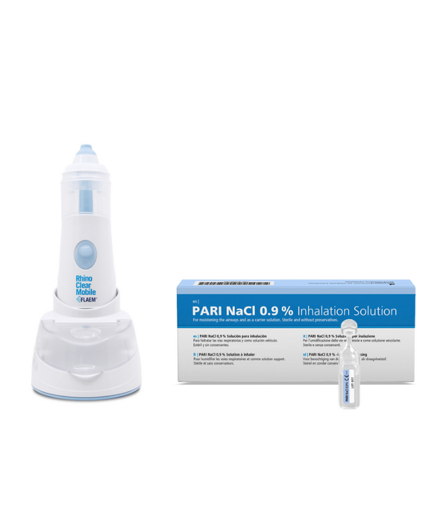 Rhino Clear Mobile + PARI Inhalationsflüssigkeit