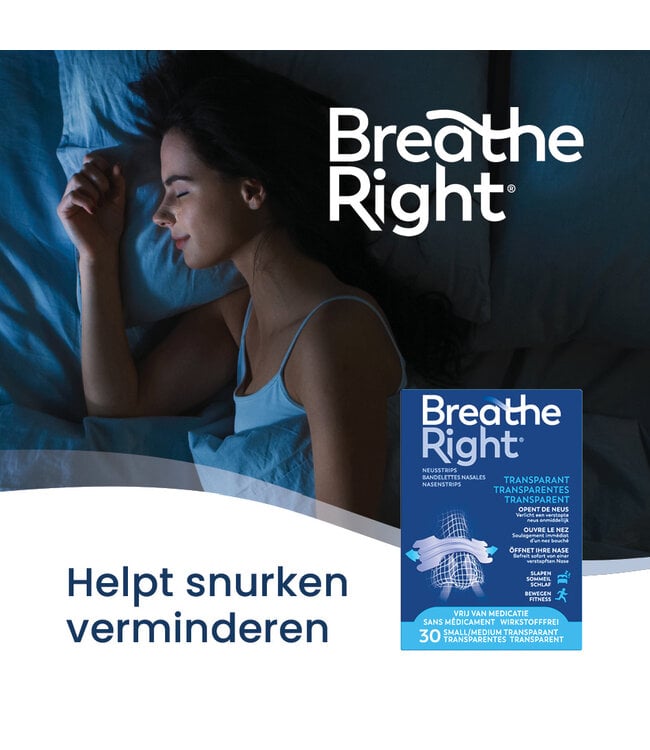 Breathe Right Clear nasal strips - 30 pieces