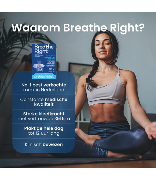 Breathe Right Clear Nasenstreifen – 30 Stück