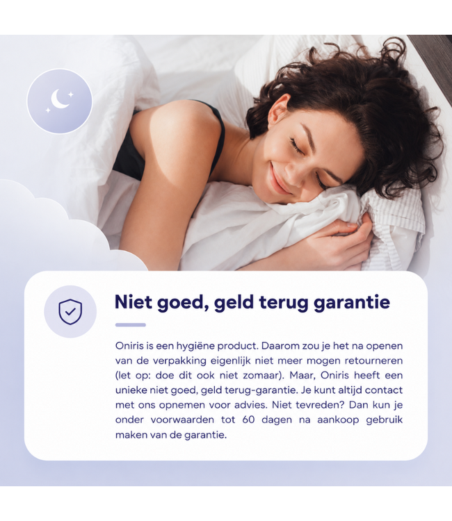 Oniris custom-made anti-snoring mouthpiece (MRA)