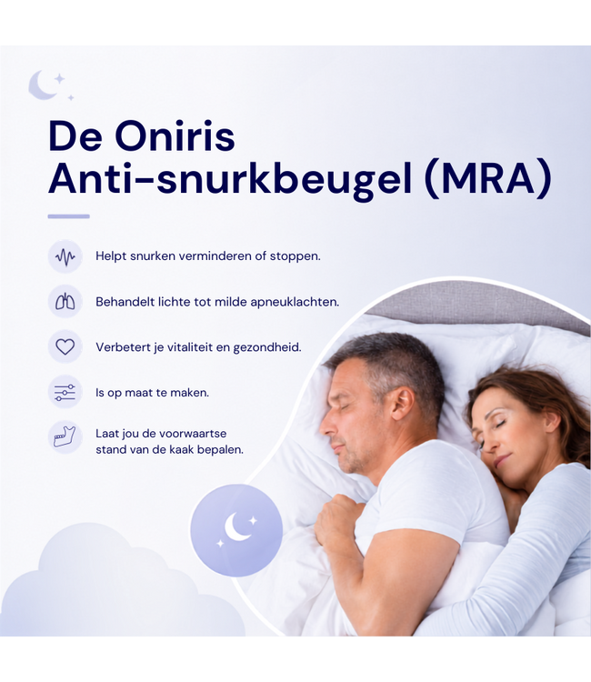 Oniris custom-made anti-snoring mouthpiece (MRA)