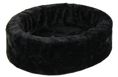 Afbeelding Petcomfort katten / hondenmand bont zwart 56x50x15 cm. door Online-dierenwinkel.eu