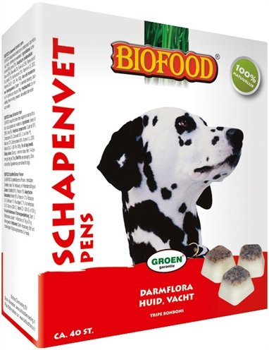 Afbeelding Biofood Schapenvet Maxi Bonbons met pens Per verpakking door Online-dierenwinkel.eu