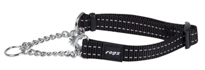 Rogz for Dogs Snake Choker Verstelbaar Zwart 40 x 1,6 cm