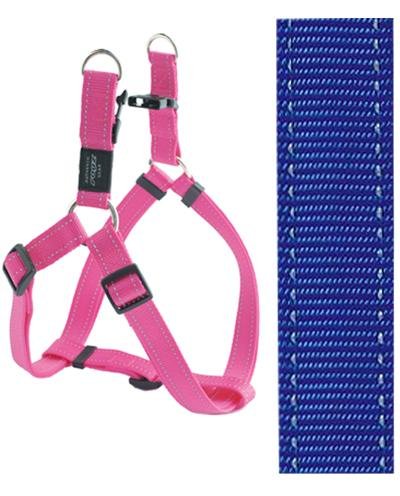 Rogz for Dogs Fanbelt Step-in Hondentuig Verstelbaar Blauw 76 x 2 cm