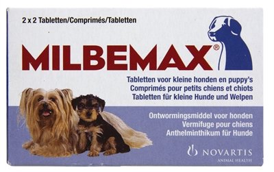 Afbeelding Milbemax Kleine honden en puppies 4 Tabletten door Online-dierenwinkel.eu