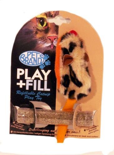 Afbeelding Petbrands speelmuis met catnip hervulbaar 6x2x10 cm door Online-dierenwinkel.eu
